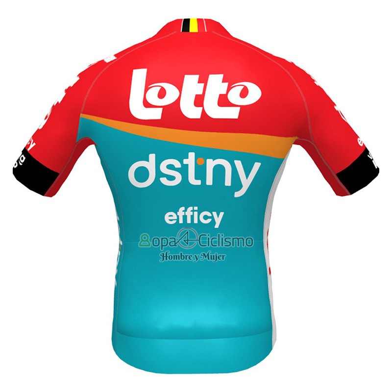 Lotto Dstny Ropa Ciclismo Culotte Corto 2023 Mangas Cortas Rojo Azur